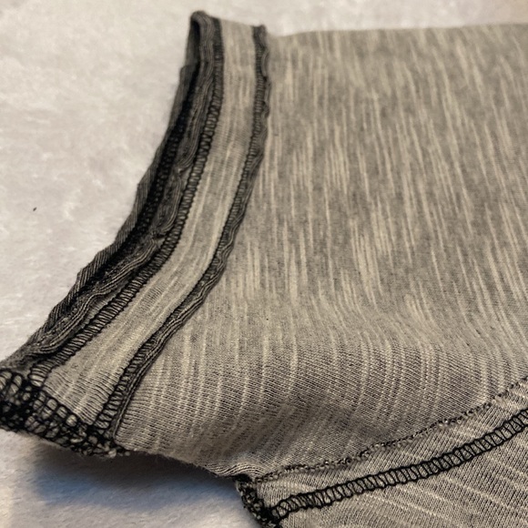 NWT AFFLICTION Size L Gray Short Sleeve Shirt Cut Out Neckline MSRP $54 - Picture 6 of 15